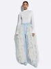 Stretch Straight Leg Jeans With Faux Fur & Edgy Patchwork Design - High Waist Comfort Denim For Trendsetters (Blue, S-2XL)_mkmklike.com