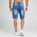 Men's Tight Stretch Denim Shorts Summer Trendy Versatile Workwear Cross Border Five Point Pants Hot Selling Exclusive Clothing_mkmklike.com
