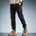 Men's New Spring Summer Black Versatile Casual Jogger Loose Harem Pants Trendy Jeans_mkmklike.com