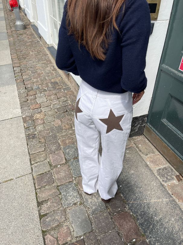 Cross-Border European And American Retro Y2K Hot Girl Back Star Denim Color Block Patchwork Casual Pants_mkmklike.com