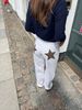 Cross-Border European And American Retro Y2K Hot Girl Back Star Denim Color Block Patchwork Casual Pants_mkmklike.com