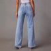 Women's High Waist Flared Denim Jeans - Vintage Washed Cotton Stretch Comfortable Casual Pants For Daily Wear_mkmklike.com