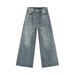 EF JEANS | 2024 New Product, American High Street Destruction, Wind Wear And Tear Mopping, Washed Jeans, Wide Legs Mopping_mkmklike.com