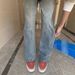 Vintage Blue Lightning Wash Jeans – Slim Fit Straight Leg With Subtle Flare For Men (S-Xxxl) Fashion Trends_mkmklike.com
