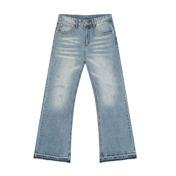 Men's Clothing Basic Simple Washed Flared Jeans Casual_mkmklike.com