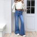 Women's Clothing High Waisted Slightly Flared High-Waisted Mid Blue Flare Jeans For Women – Slimming Vintage Bootcut Denim Pants With Stretch Fit_mkmklike.com