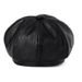 Hot Sale Autumn Hats for Women Solid Plain Octagonal Newsboy Men Ladies Casual PU Leather Hat Winter Beret Painter Cap_mkmklike.com