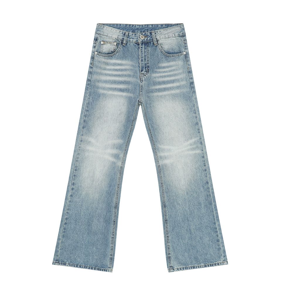 Men's Clothing Summer New Products Cleanfit Washed Light Colored Drape Jeans_mkmklike.com