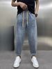 Autumn And Winter Velvet Thickened Jeans Men's 2025 New Trendy Brand Casual Harlan Pants Casual Versatile Straight-leg Pants_mkmklike.com