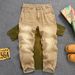 Men's Streetwear Straight-Leg Cargo Pants - Relaxed Fit Washed Cotton Blend Khaki Pants For Casual & Urban Style_mkmklike.com