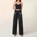 New Style High-Waisted Wide-Leg Jeans Rhinestone Decorated Casual Versatile Women's Clothing_mkmklike.com