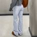 Women's Clothing Stretch Solid Color Denim Pants 90s Boyfriend Style Retro Jeans_mkmklike.com