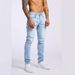 High Quality Men's Tight Fitting, Minimalist, Gold Classic Elastic Little Leg Jeans_mkmklike.com