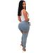 Women's Clothing High End Quality High Elastic Casual Ripped Washed Water Embellished Pearl Slim Fit Small Foot Jeans_mkmklike.com