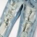 Men Holes Ripped Stretch Denim Jeans Streetwear Distressed Painted Skinny Tapered Pants Vintage Trousers_mkmklike.com