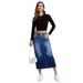 Women's Clothing Hip Skirt New Spot Women's Clothing Raw Edge Split Jeans Women_mkmklike.com