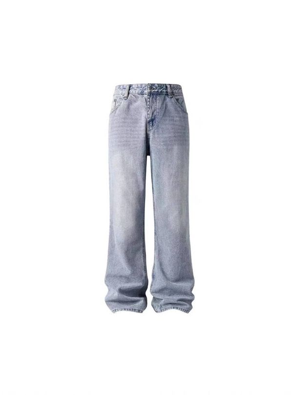 Men's Clothing Retro Washed Distressed Jeans High Street Fashion Trend Pencil Jeans_mkmklike.com
