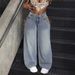 Women's Clothing Mid Waist Strap Design Jeans_mkmklike.com