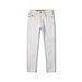 Men's Slim Fit Stretch Jeans - Classic White Gold Washed Denim Pants For Summer, Comfortable Straight Leg Trousers With Mid-Rise Waist_mkmklike.com