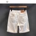 Men's Clothing High Street Jacquard Ripped Summer Loose Straight Retro Five Point Denim Shorts_mkmklike.com