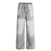 Heavy-Duty Faded Washed Gradient Denim Men's Punk Handmade Distressed Loose Straight-Leg Pants Trendy_mkmklike.com