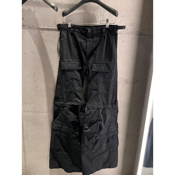 Men's Clothing Heavy Washed Multi Pocket Detachable Flared Overalls For Men And Women Cargo Same Style Pants_mkmklike.com