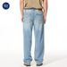 Men's Clothing Lightweight Tencel Lyocell Cool Stretch Washed Jeans - Loose Straight Leg Pants With Japanese Style (Light Blue)_mkmklike.com