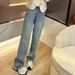 Women's Clothing Blue Star Hot Diamond Heavy Cigarette Jeans For Petite Women Early Spring New Style_mkmklike.com