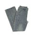Blue Semi Elastic Waist Monkey Jeans High Street Washed And Distressed Casual Trousers Straight Leg for Men_mkmklike.com