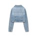 Women's Denim Jacket Long Sleeve Short Length Casual Blouse Coat For Spring Autumn Fashion Outerwear_mkmklike.com