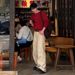 MYQ Style Straight-Leg Jeans For Men, Autumn Loose Casual Wide-Leg Pants, Korean Commuter Versatile Long Trousers_mkmklike.com