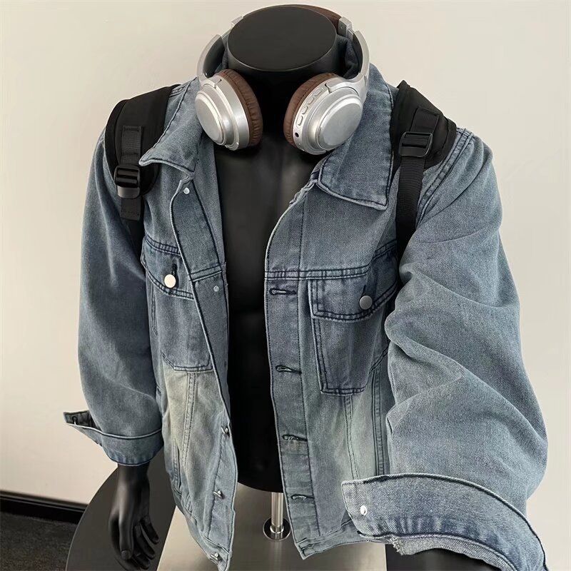 2025 New Yellow Mud Denim Men's Spring And Autumn American High Street Design Sense Top High-End Work Jacket_mkmklike.com