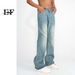 EF JEANS | 2023 New Product, Straight Versatile Solid Color Jeans, The Same For Men And Women, Non-elastic Micro-pull Retro Blue_mkmklike.com