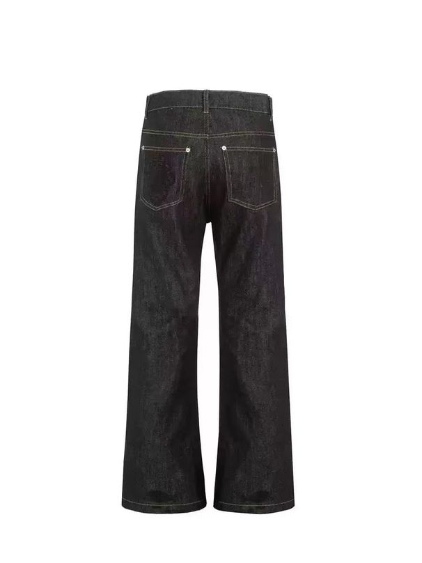Cleanfit Raw Denim Jeans 13 Oz Mid-Rise Bootcut Embroidered Leather Patch Men's And Women's Clothing_mkmklike.com