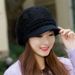 Hot Sale New Women Beret Hats Fashion Winter Warm Rabbit Fur Knitted Beanie Ladies Female Casual Fleece Berets Cap bonnet hiver_mkmklike.com