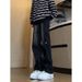 Spring And Autumn New Jeans Men's American High Street Vintage Washed Trendy Brand Niche Structure Splicing Micro Flared_mkmklike.com