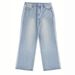 Vintage Baggy Straight Leg Jeans For Men - Retro Streetwear Denim Pants With Stripes, High Waist, Loose Fit, Washed Blue & Black (S-XXL)_mkmklike.com