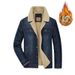 Pulse Pulse Cross-Border Denim Cotton Jacket Men's Casual American Version Loose Plus Size Fleece Lined Thickened_mkmklike.com