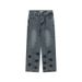 National Trend Embroidered Stars Versatile Jeans For Men And Women Summer American Style Loose Straight Couple Casual_mkmklike.com