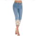 Women’s High-Waisted Stretch Denim Capri Pants – Slim Fit, Lace Trim, Wash Effect (S-5XL, White/Black/Light Blue)_mkmklike.com