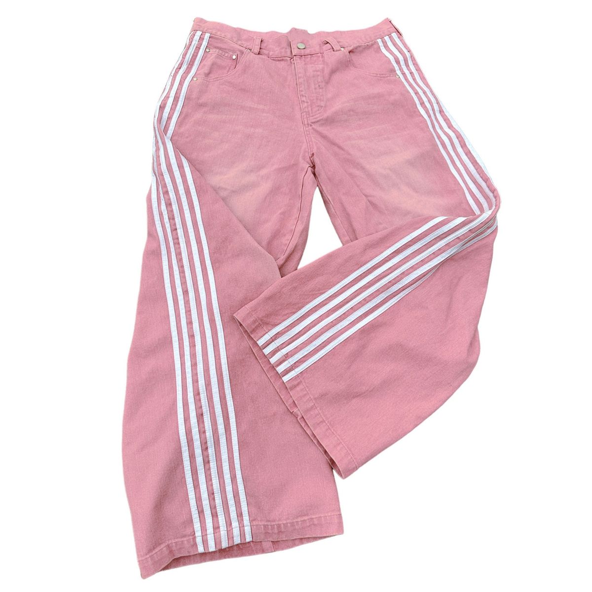 Men's Vintage Streetwear Jeans – Washed Straight-Leg Denim Pants With Retro Stripes & Embroidery (High Waist, Relaxed Fit)_mkmklike.com