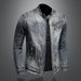 Men's Denim Jacket European And American Casual Retro Large Size Stand Collar Zipper Jacket Cycling Motorcycle Clothing Trend_mkmklike.com