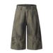 Men's Clothing Graffiti Camouflage Cropped Pants Summer Trendy Brand Pure Cotton Straight Tube Cropped Shorts For Men_mkmklike.com