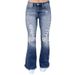 women's jeans high waist slimming comfortable ripped elastic denim flared pants_mkmklike.com