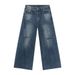 Men's Clothing American Oversize Washed And Ripped Design With Distressed And Bleached Street Jeans_mkmklike.com
