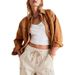 Relaxed Fit Denim Jacket For Men & Women - Oversized Casual Cotton Coat With Drop Shoulder In Light Blue, Orange Red, Brown (S/M/L/XL)_mkmklike.com