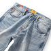 Men's Vintage Washed Denim Jeans - Straight Leg Light Blue Cotton Jeans With Embroidery & Selvedge Detail_mkmklike.com