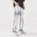 Men's Clothing New Fashion Brand Retro Jeans Men Straight Loose Washed Tie Dye Zipper Casual Pants Women_mkmklike.com