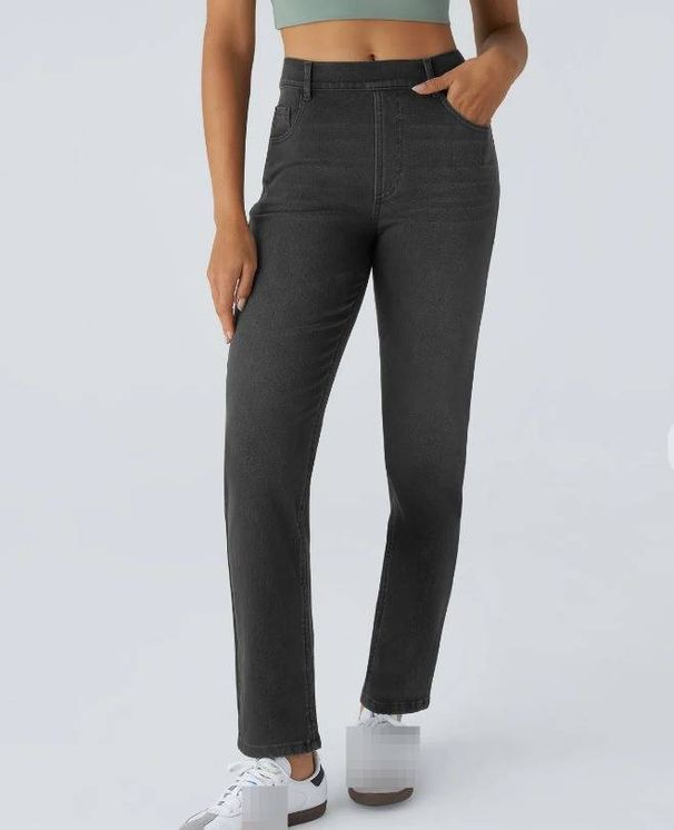 High Waist Straight Leg Cat Whisker Yoga Jeans For Women - Stretchy, Breathable & Comfortable Workout Pants_mkmklike.com
