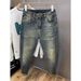Men's Clothing High End Jeans for Men, New Loose and Slim Harem Pants for Spring and Autumn, Gradient Layer Washed Narrow Leg Men's Trousers_mkmklike.com